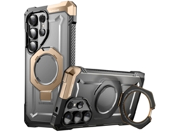 Capa Ultra Antichoque Anel Magsafe Para Samsung Galaxy S25 Ultra Supcase Acrílico Dourado