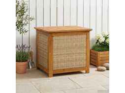 Vidaxl Caixa De Armazenamento Para Jardim 185 L 60 X 50 X 56 Cm Bege
