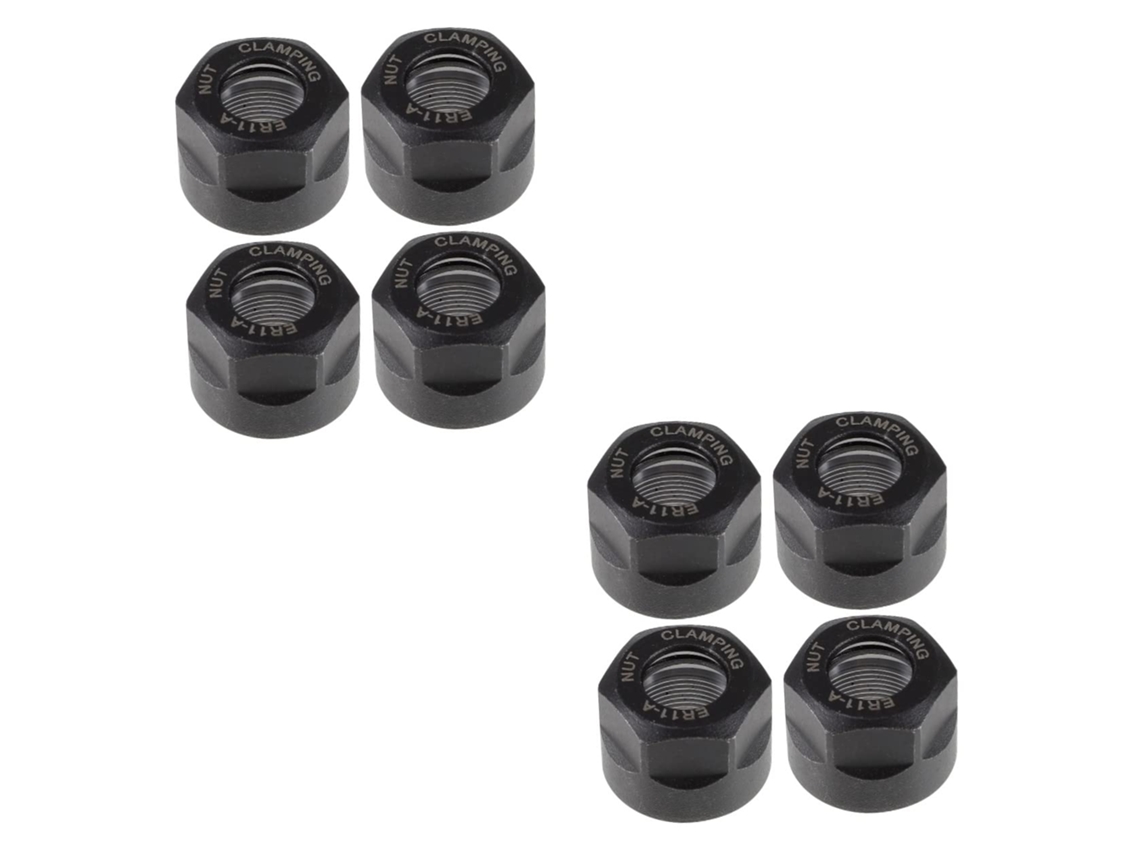 Conjunto De 8 Porcas Fixação Cromadas Para Ferramentas Fresagem Mobestech, Compatíveis Com Furadeiras Cnc E Ferramentas