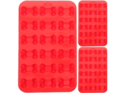 Forma De Silicone Para Doces, Adequada Para Assar E Congelar, Conjunto De 3 Peças, Formato De Osso, Design