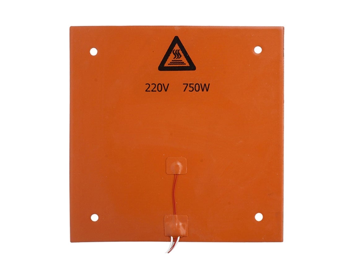 Tapete De Silicone Importado Para Mesa Aquecida, 310x310mm, 220v 750w, Com Adesivo 3m Na Parte Traseira, Para Impressora 3d