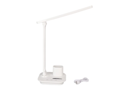 Aetheria lâmpada de Mesa Led 5w Recarregável de Cuidado com os Olhos 3 Temperaturas de Cor Ajustáveis com Suporte para Caneta e Celular Branco