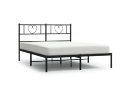 Bed Frame, Bed Frames Vidaxl Preto Aço (140 X 190 Cm)