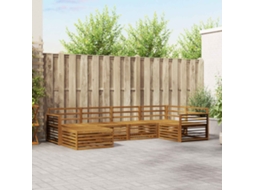 Vidaxl Conjunto De Sofás Para Exterior 6 Pcs Natural