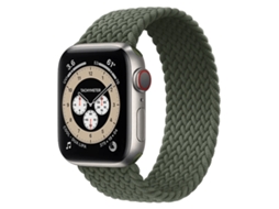 Bracelete Braided Solo Nylonsense para Apple Watch Series 9 45Mm Pulso:170-182Mm Verde Escuro