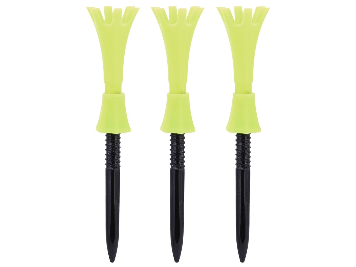 Lurelia Conjunto De Tacos De Golfe Ajustáveis Com 3 Acessórios De Prática, Amarelo Fluorescente
