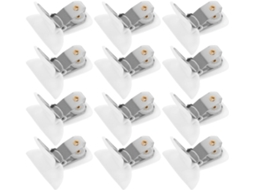 Prendedores de Edredom, Design Antiderrapante, Acolchoamento Espuma, 12 Unidades Brancas, com CHABERLU