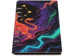 Blacklight Constellation Pasta De Planejamento A5 Com 6-argolas, Caderno Espiral Profissional Em Couro Com Pautas, Pasta