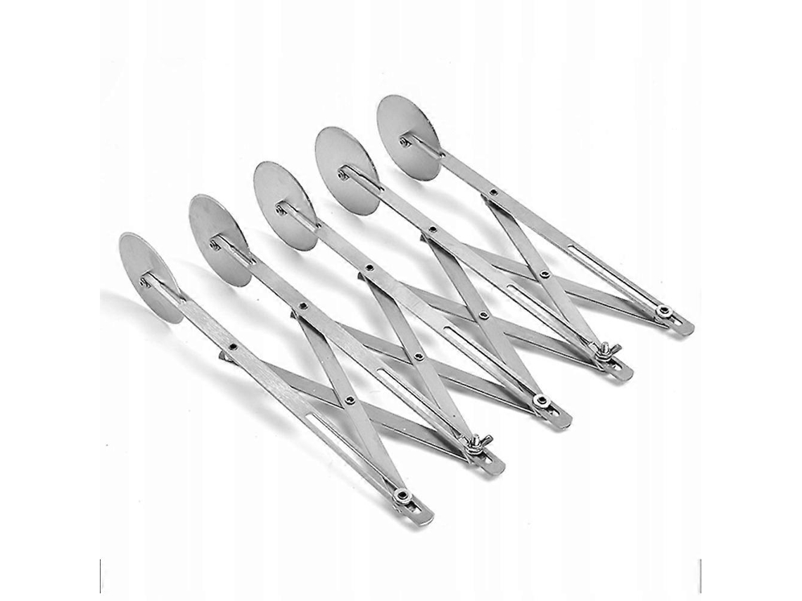 Cortador de Pizza e Massa com 5 Rodas Ajustáveis de Aço Inoxidável Ferramenta de Cozinha para Confeitaria e Massa