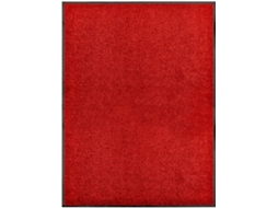 Tapete VIDAXL Liso Retangular (Vermelho - 90x120 cm - Tecido)