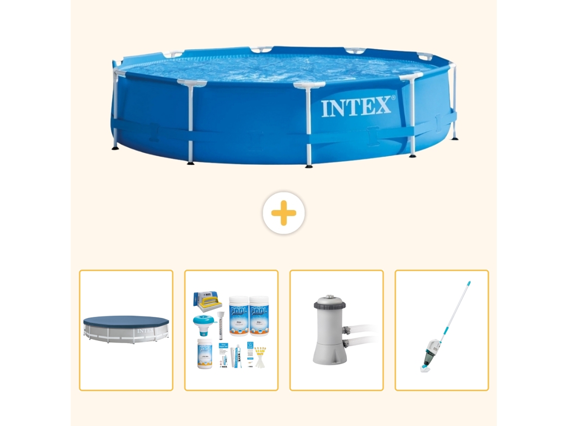 Intex Piscina Com Estrutura Redonda - 366x76 Cm - 5-peças Scb5