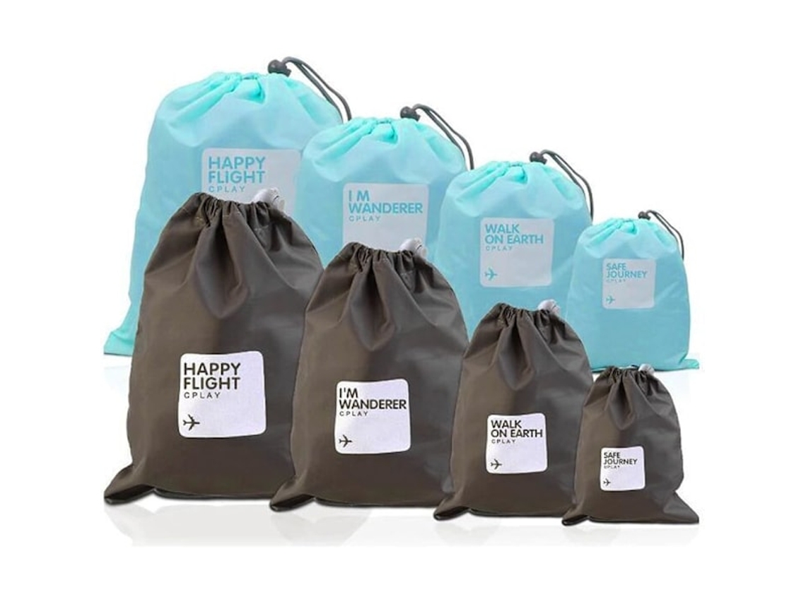 Bolsa Organizadora com 8 Peças e Zíper BRILVIBERA
