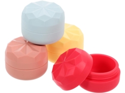 De 4 Potes De Silicone Para Creme, Recipientes De Viagem Para Cremes E Loções, Práticos