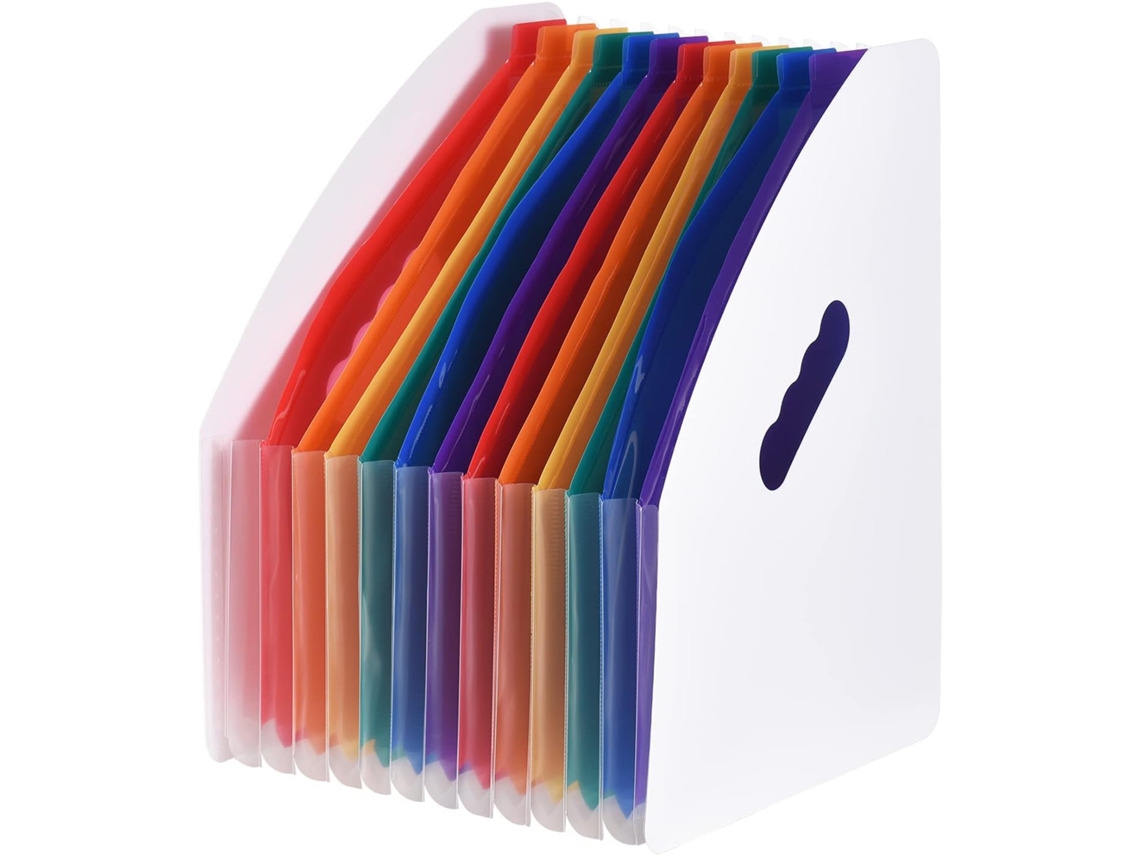 Pasta Expansível Com 12 Bolsos, Organizador Sanfonado Para Documentos Tamanho A4 E Carta, Ideal Para Casa, Escritório E