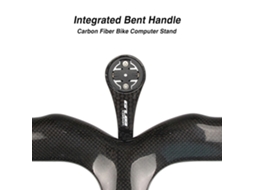 Suporte de computador de bicicleta de carbono leve, compatível com Garmin, Cat Eye, Bryton, extensível