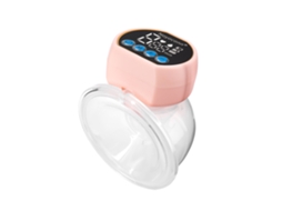Bomba Tira leite Elétrica Inteligente e Silenciosa, com Forte Sucção e Recarregável Via Usb. MDUG (rosa)