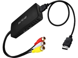 1080p Av Composto Cvbs Para Hdmi Adaptador Conversor Compatível Pc, Ps2/ps3, Xbox, N64, Stb, Vhs/vcr, Câmara, Dvd Pal/ntsc Yizhood