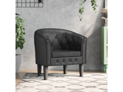 Vidaxl Poltrona Em Couro Artificial Preto