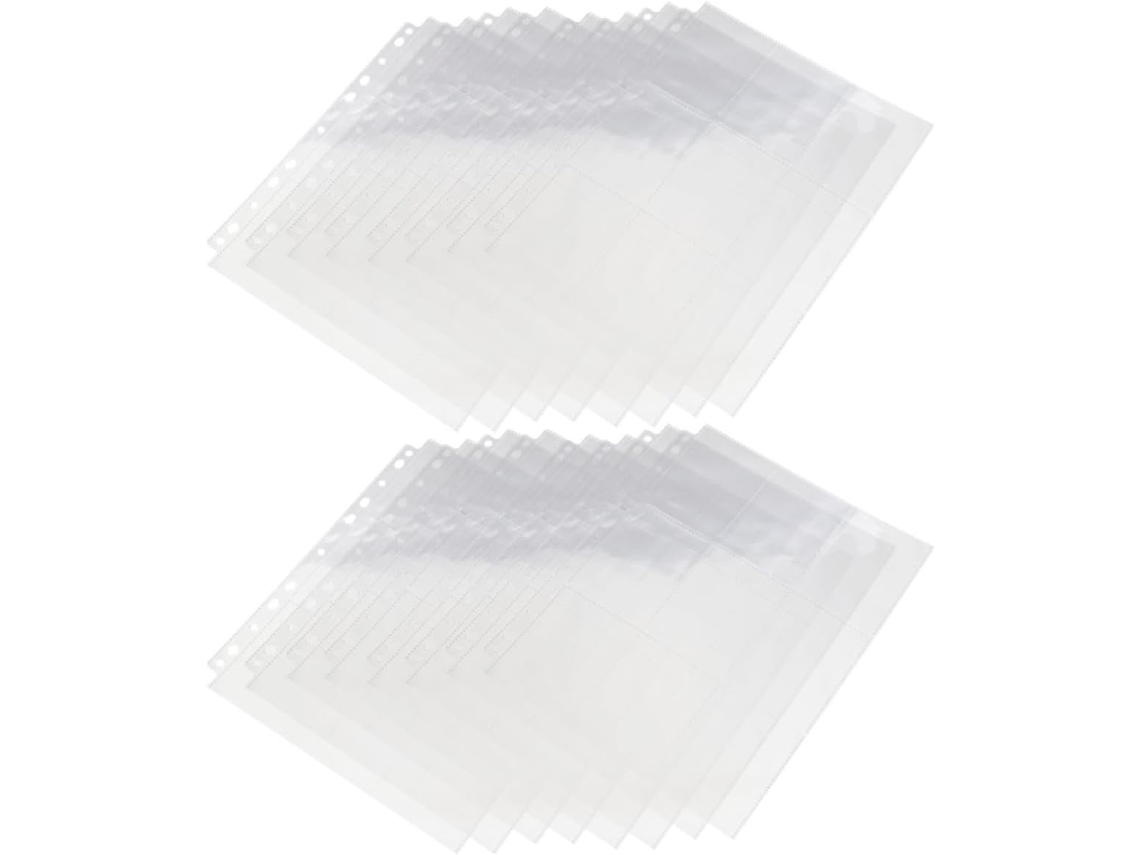 Pochettes Photo Transparentes Protège Pages Foto 50 Em Plastique Argenté Recharge 50 Feuilles Para Álbum Para