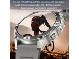 Smart Watch Com Tela Amoled De 1.43 Polegadas Bluetooth 5.3 Mas De 100 Modos Esportivos Preto Yizhood