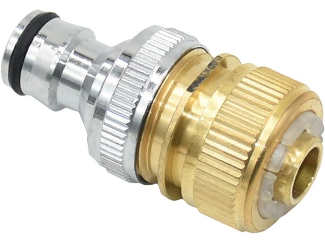Adaptador de Conexão mangueira jardim latão nipel 5/8" engate rápido 1/2" cobre | S/MARCA
