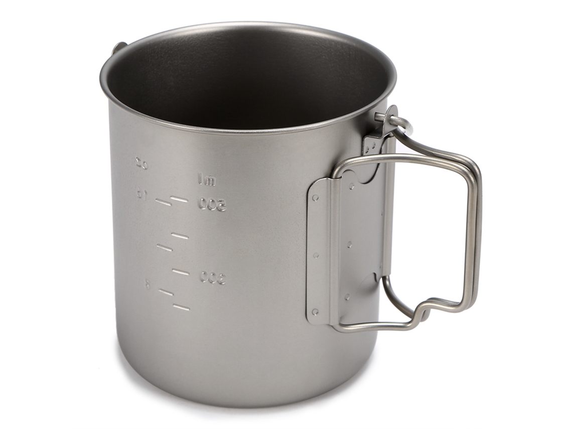 Copo de Titânio Ultraleve Portátil para Camping 300ml 750ml
