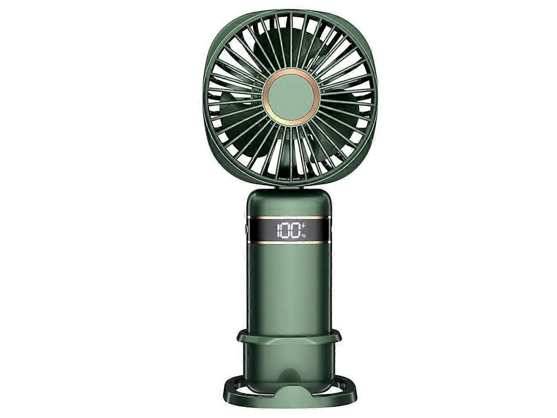 Ventilador Portátil Doméstico Com Visor Em Suporte De Mesa, Mão Portátil, Mini Mão, Vent Ilador Recarregável Vi