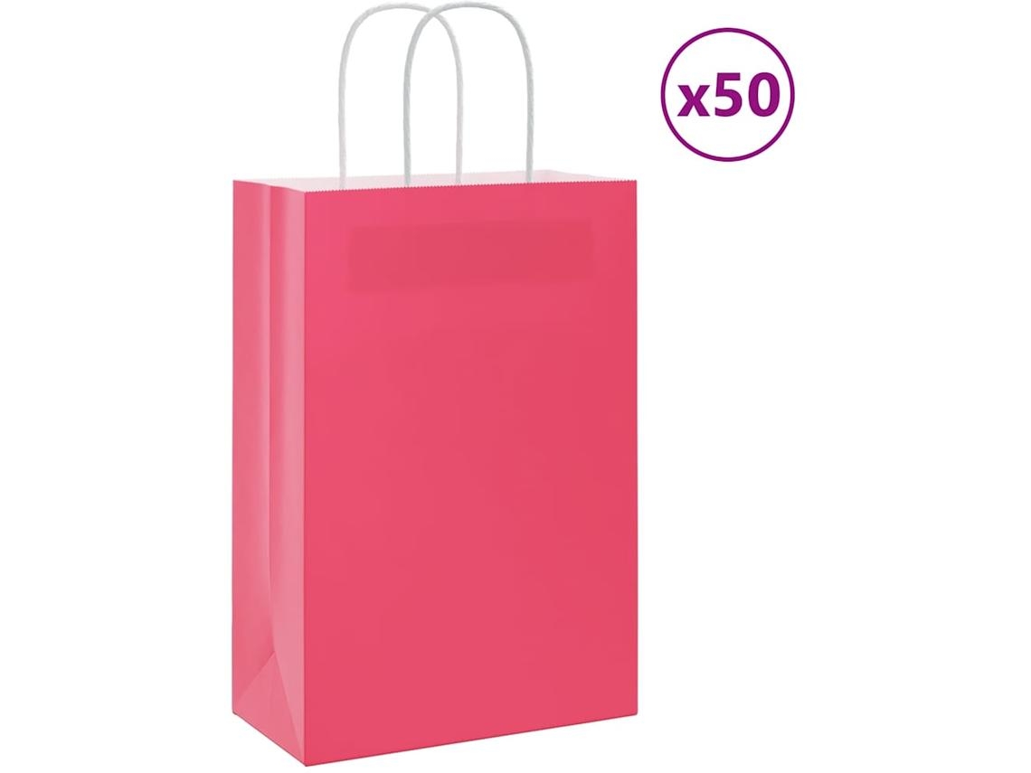 Paper Bag, Paper Bags Vidaxl Cor-de-rosa Papel (21 X 11 X 31 Cm)