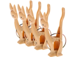 Clips Versáteis Ganazono Em Formato De Gato Desenho Animado, 4 Unidades, Com Design À Prova De Vento Para Selar Lanches