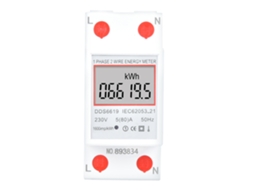 Medidor De Energia Elétrica Monofásico Inteligente Dds6619 005, 2 Pinos, Trilho Din, 230 V