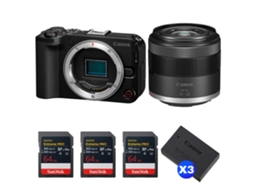 Eos R50 V + Rf S 14 30mm F/4.5 6.3 Is Stm Pz + 3 Sandisk 64gb Extreme Pro Uhs ii Sdxc + 3 Canon Lp e17 + Ebook Pricedirect CANON