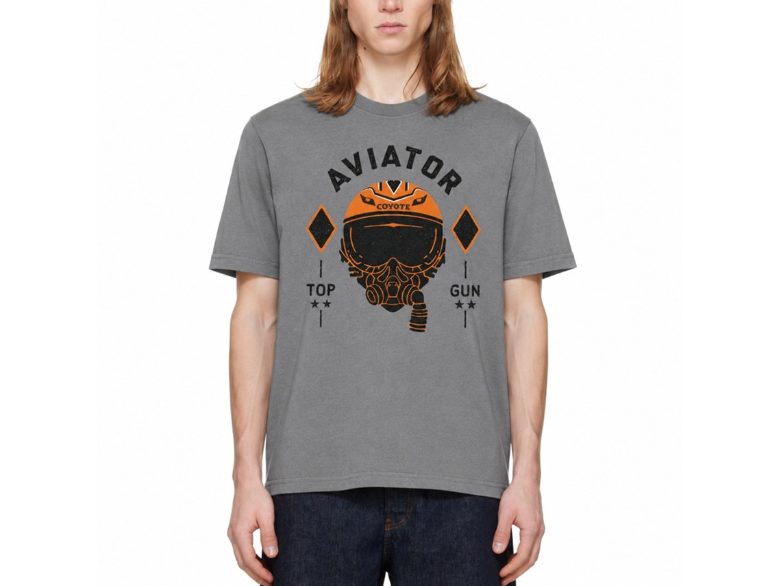Rockinstone Top Gun Aviator Top Gun Charcoal T-shirt Size:xxl