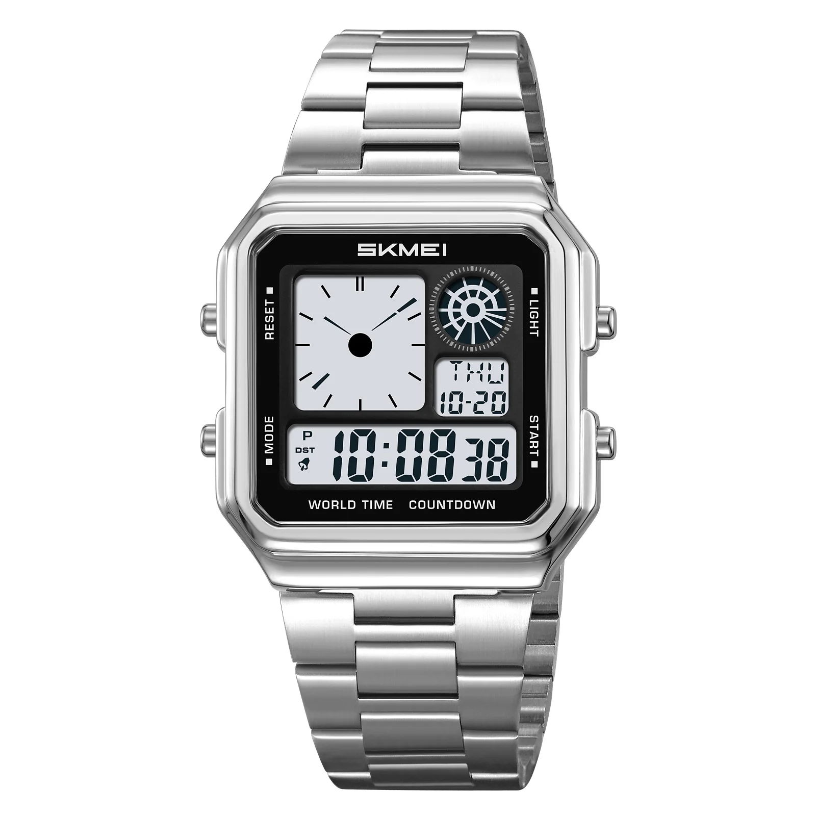 Relógio Feminino MDUG com Diamantes, À Prova D'água e Visor de Data e Hora