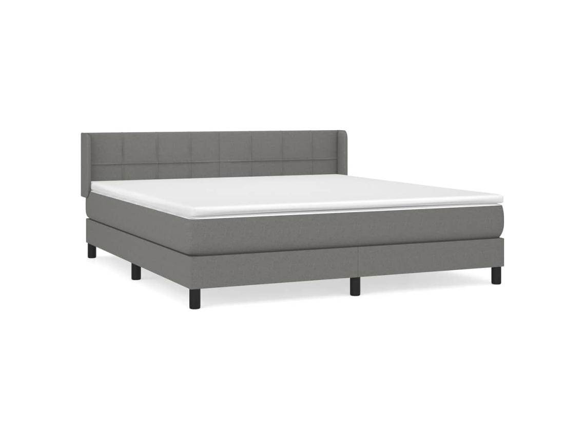 Box Spring Bed, Box Spring Beds Vidaxl Cinzeto Tecido (160 X 200 Cm)