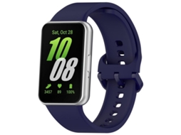 Bracelete para Samsung Galaxy Fit 3 Silicone Cor Sólida Fivela Colorida Azul Escuro XIAOMOYU