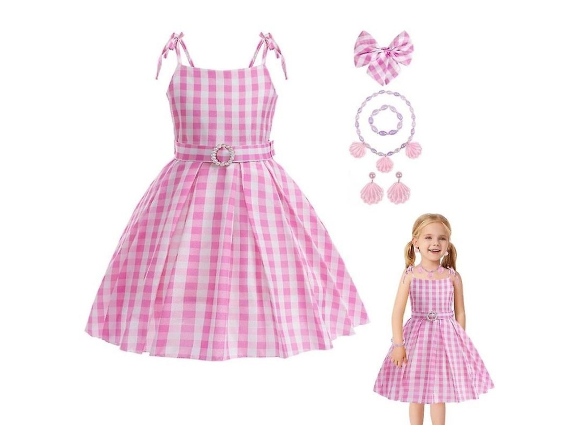 Vestido De Princesa Rosa Barbie Para Niñas Disfraz De Cosplay Carnaval Robbie Dmn 150(140-155cm)