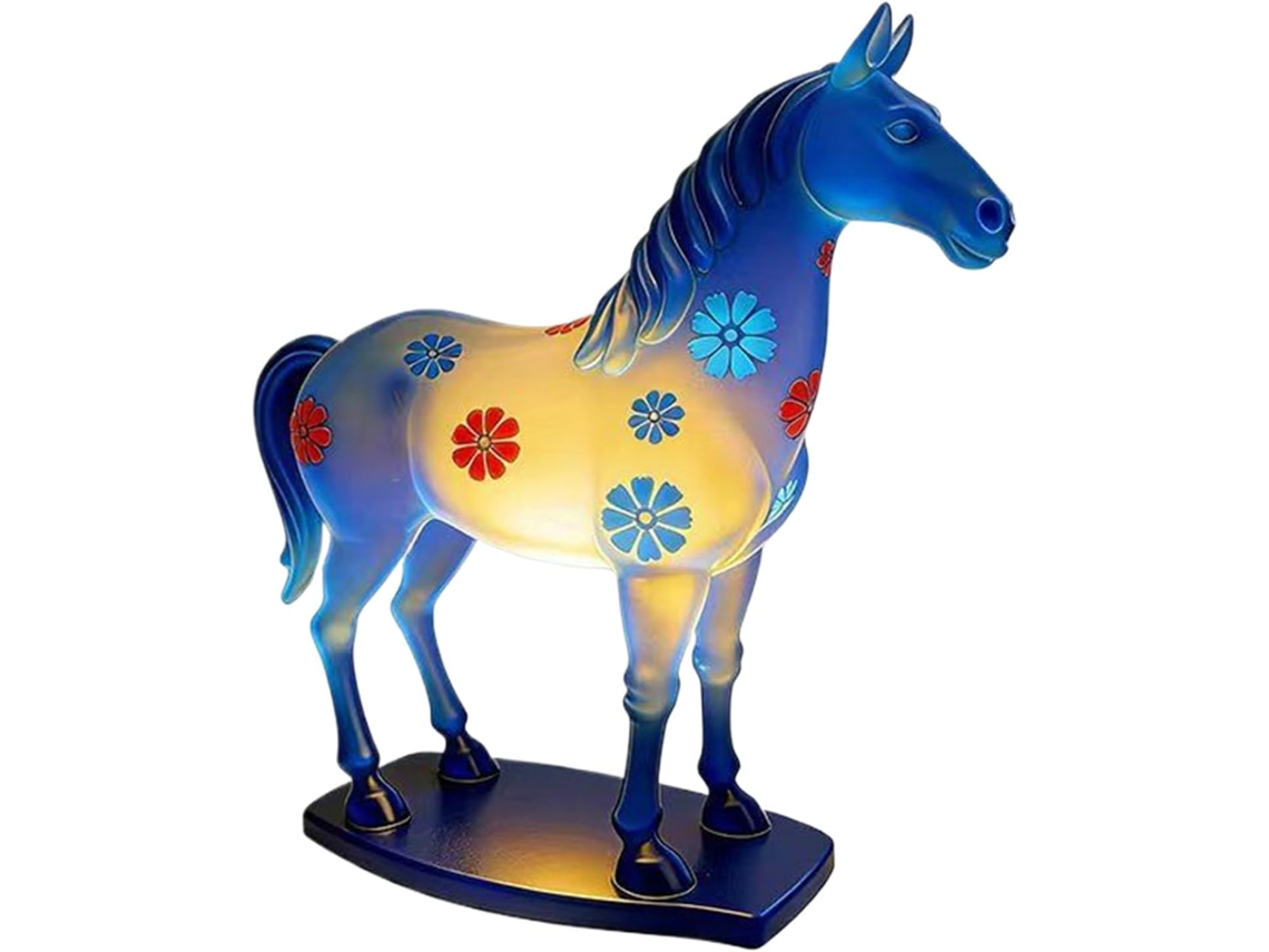 Luminária Noturna Em Formato De Cavalo Com Intensidade Ajustável.