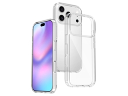 Capa Para Iphone 17 Com Material Aprimorado, Transparente, Em Metal Puro, Com Proteção Total Contra Quedas.