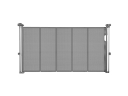 Portão Retrátil Para Bebês, Material De Malha, Instalação Ajustável, Cinza, 110inch