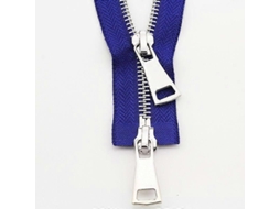 Nova Line fechadura de Metal para Jaqueta com 2 Sliders 70cm Azul Royal Acessório de Costura Diy 1pc