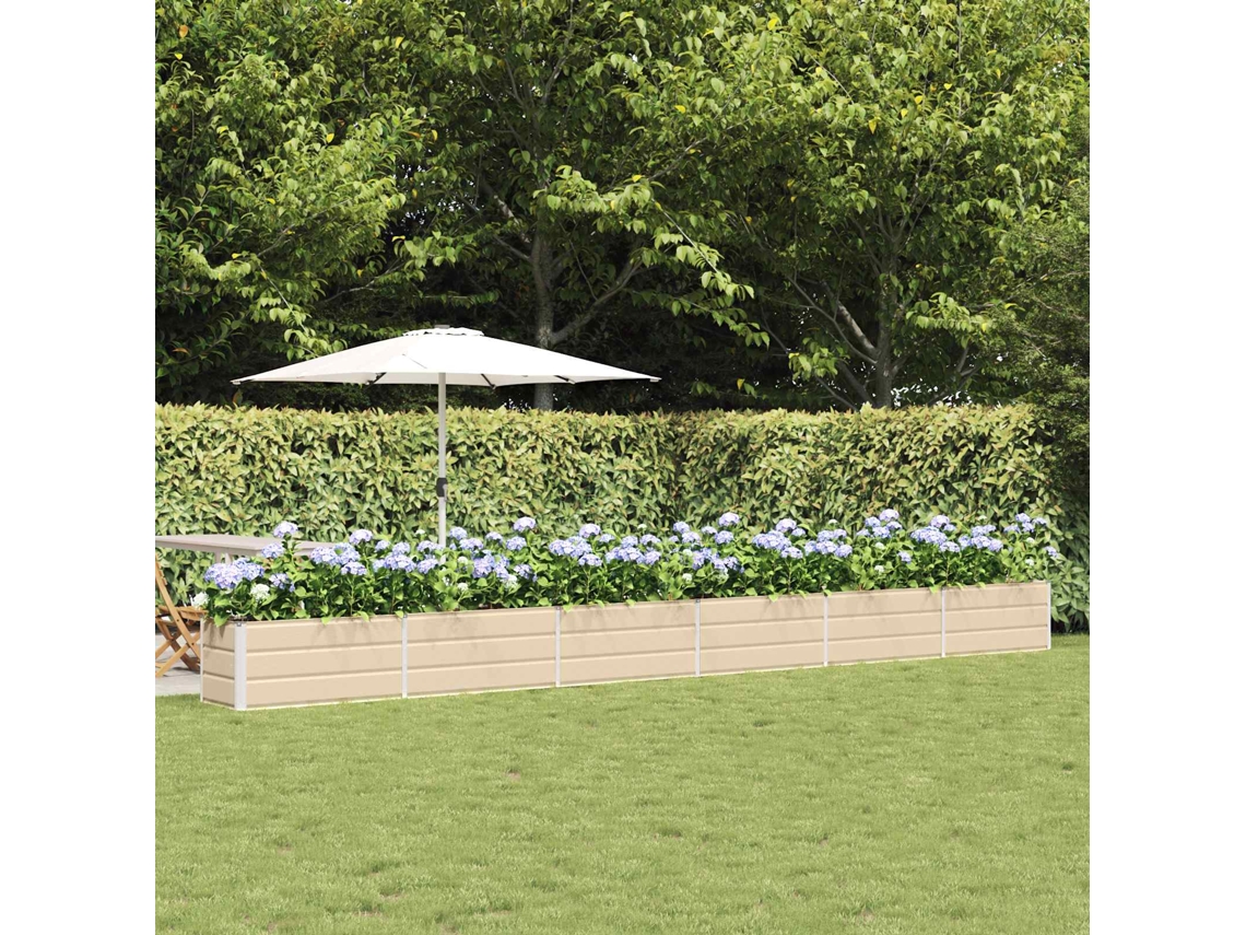 Vidaxl Floreira Ivory 580 X 50 X 45 Cm Aço Galvanizado