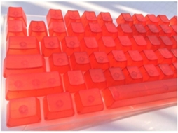 104 Teclas Translucidus Keycap Transparente Abs Keycaps Para Switches Teclado Mecânico Para Jogos Slowmoose (cor Vermelho)