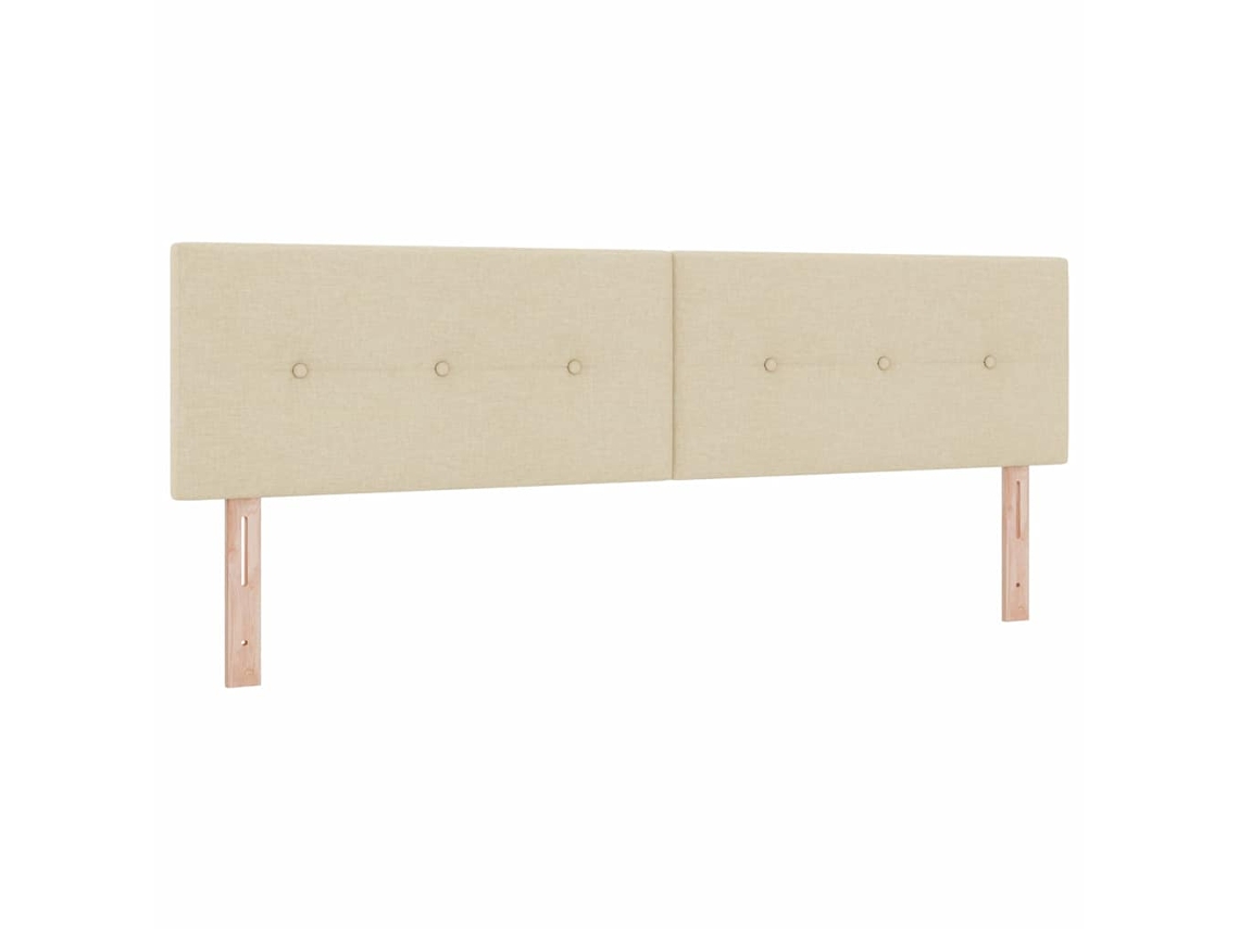 Cabeceira | Painel De Cama Led Com Luzes De Tira Led Creme 180 Cm Poliéster