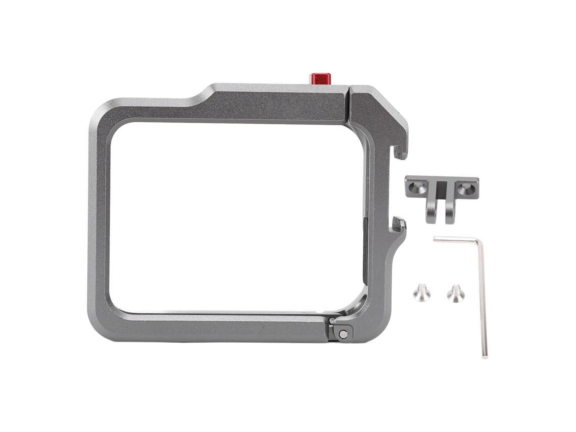 Action Camera Cage Aluminum Alloy Action Camera Protective Frame With Cold Shoe Expansion Interface For Go 3 3s LAXISCREED
