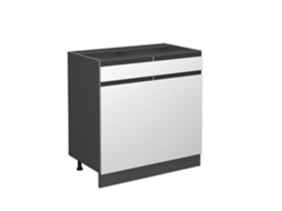 Armário de cozinha Vicco R-Line, Branco, 80 cm, Carvalho PA