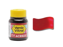 Verniz Vitral ACRILEX 37Ml Vermelho Fogo 507
