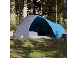 Vidaxl Tenda De Campismo Cúpula Para 4 Pessoas Impermeável Azul