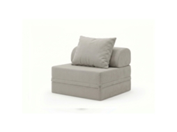 Sofá Modular 1 Lugar Convertível Liso Cinza Escuro SKOFFA