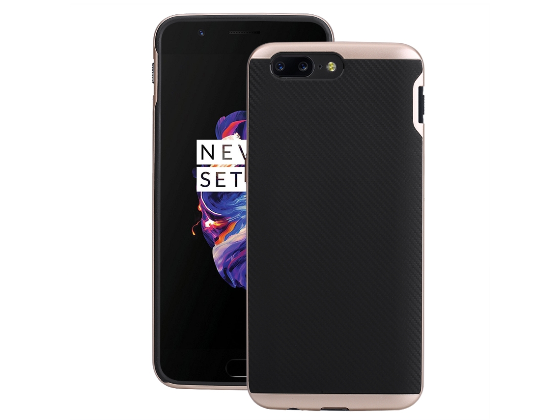 Capa Protetora Criativa EOOCOO para Oneplus 5, Dourado, Resistente a Impactos