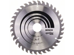 Disco de Serra Circular BOSCH Optiline Madeira 184x30x2.6 mm - 36